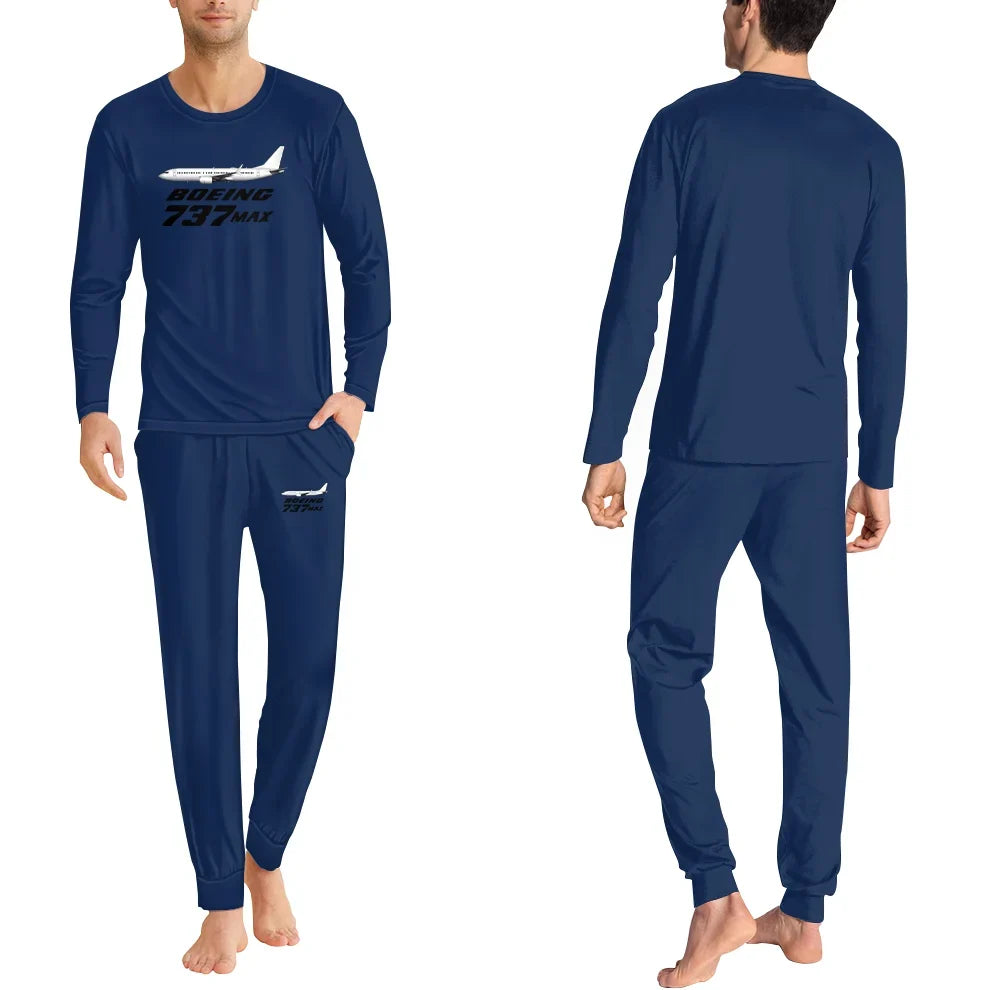 The Boeing 737Max men pajamas - Dark Blue