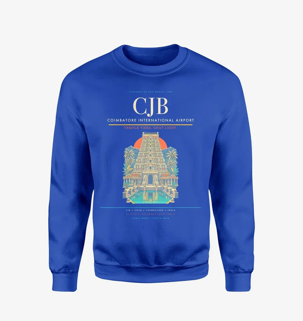Coimbatore International Airport CJB Sweatshirt - Blue