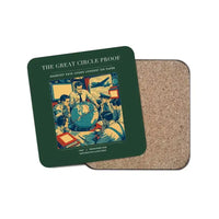 Thumbnail for The Great Circle Proof - Designed Coasters design on dark green 1-piece