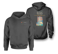 Thumbnail for Liège Airport (LGG) design on dark gray double-side hoodie