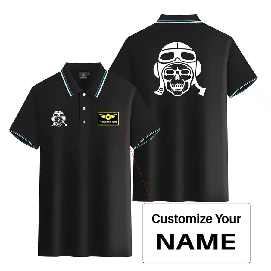 Customisable Skeleton Pilot Polo Shirt - view 3