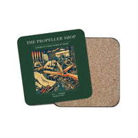 Thumbnail for The Propeller Shop - Designed Coasters design on dark green 1-piece