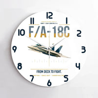 Thumbnail for F-A-18C Hornet design on white no frame wall clock