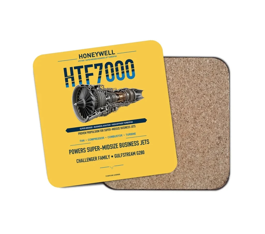HTF7000 design on yellow 1 piece coaster