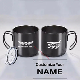 The Boeing 777 Stainless Steel Travel, Car & Beer Mugs
