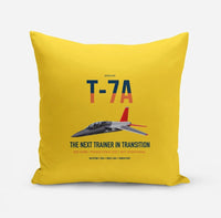 Thumbnail for T-7A Red Hawk design on yellow pillow