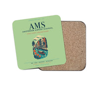 Thumbnail for Amsterdam Airport Schiphol (AMS) design on light green 1 piece coaster
