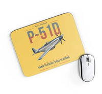 Thumbnail for P-51D Mustang design on yellow rectangle mouse pad