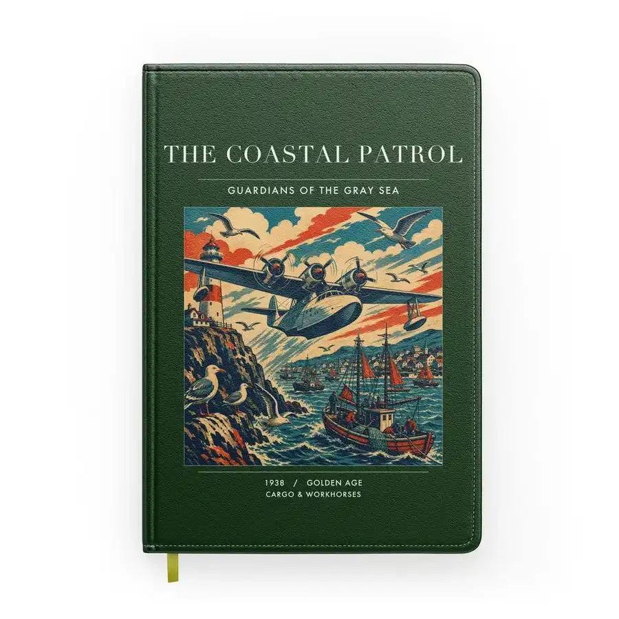 VINTAGE G4035 - The Coastal Patrol - Designed Notebooks design on darkgreen