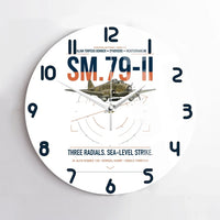 Thumbnail for Savoia-Marchetti SM.79-II Sparviero design on white no frame wall clock