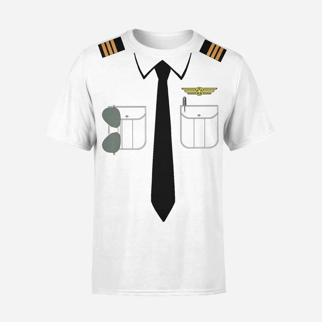 Customisable Pilot Uniform 3D T-Shirt - view 3