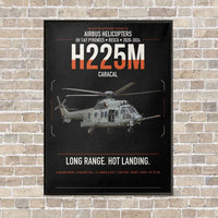 Thumbnail for Airbus Helicopters H225M Caracal vertical canvas print - framed - black background