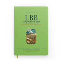 Thumbnail for Lubbock Preston Smith International Airport (LBB) design on light green notebook