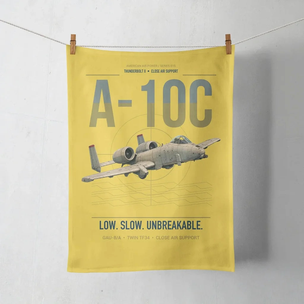 A-10C Thunderbolt II design on yellow towel