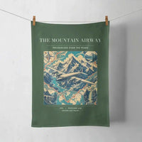 Thumbnail for VINTAGE G4083 - The Mountain Airway - Designed Towels design on darkgreen