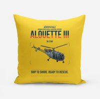 Thumbnail for Aérospatiale SA 316B Alouette III design on yellow pillow
