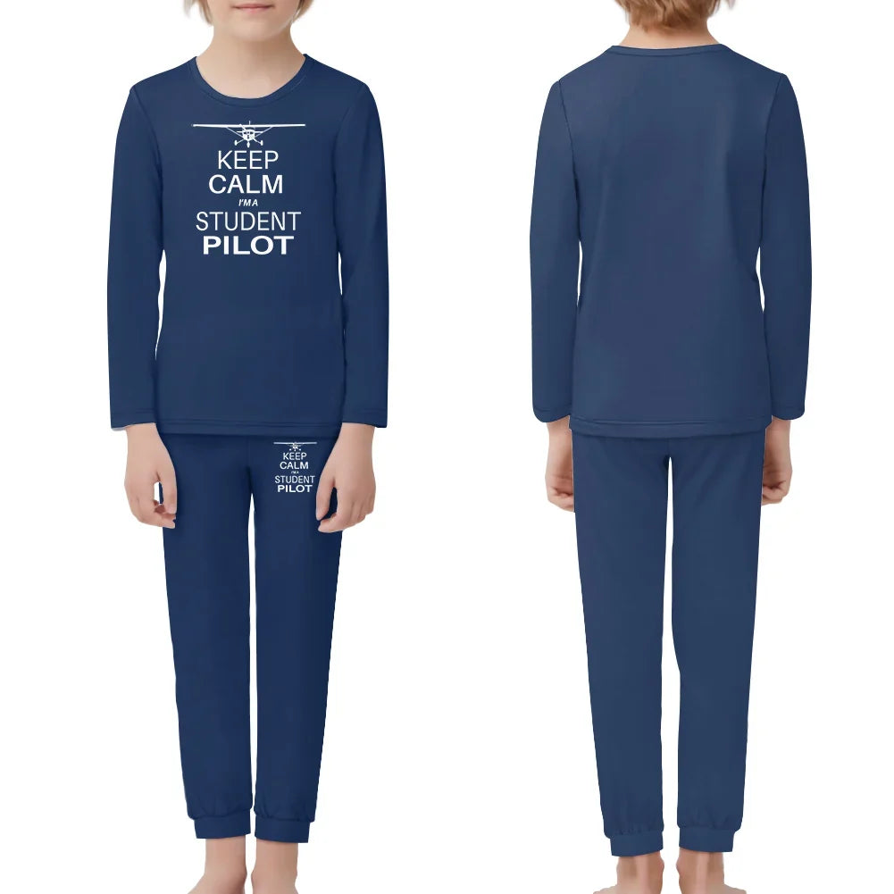 Student Pilot children pajamas - Dark Blue