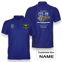 Thumbnail for CT7-9B design on blue polo with custom name badge