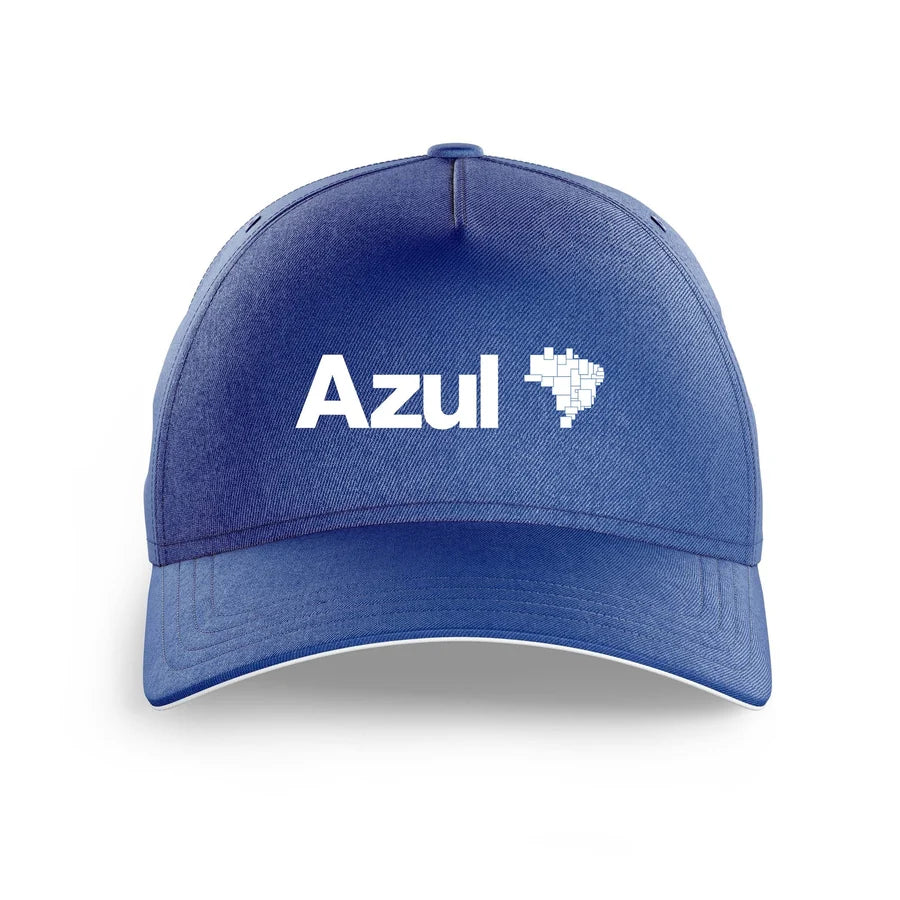 Azul Airlines logo printed on blue cap
