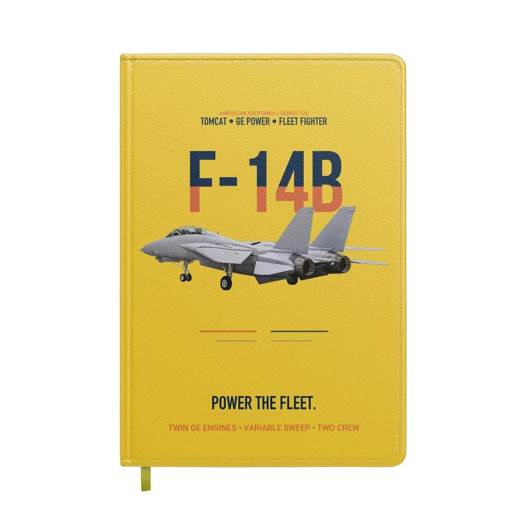 F-14B Tomcat Power The Fleet design on yellow notebook