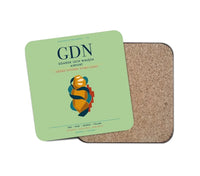 Thumbnail for Gdańsk Lech Wałęsa Airport (GDN) design on light green 1 piece coaster
