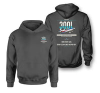 Thumbnail for Extra 300L design on dark gray double-side hoodie, double-side print
