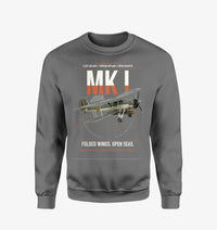 Thumbnail for Fairey Swordfish Mk I design on gray sweatshirt