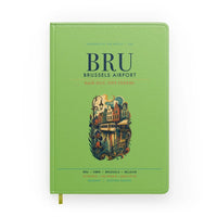 Thumbnail for Brussels Airport (BRU) design on light green notebook