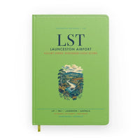 Thumbnail for Launceston Airport (LST) design on light green notebook