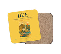 Thumbnail for Leopold Sedar Senghor International Airport (DKR) design on yellow 1 piece coaster