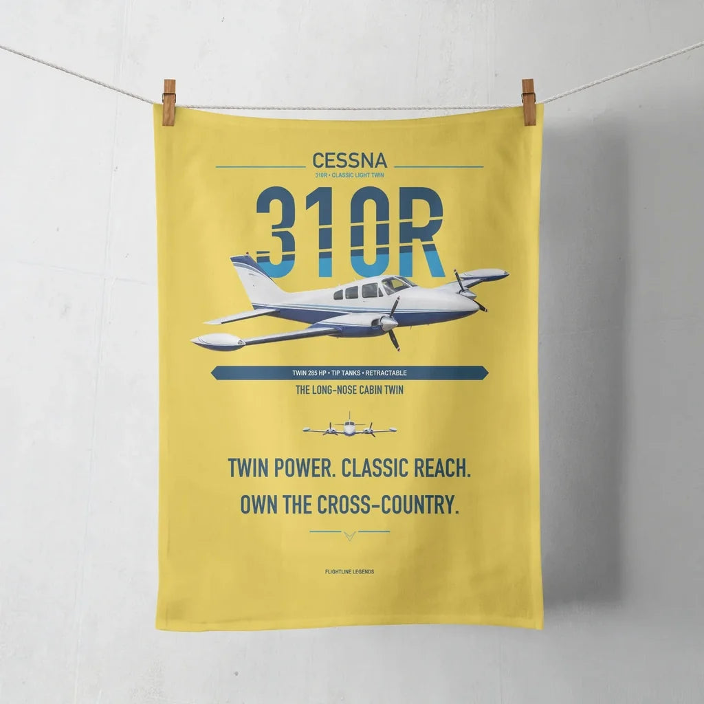 Cessna 310R design on yellow towel