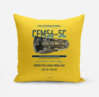 Thumbnail for CFM56-5C design on yellow pillow