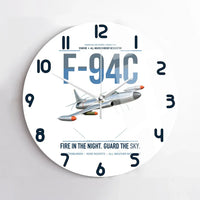Thumbnail for F-94C Starfire design on white no frame wall clock