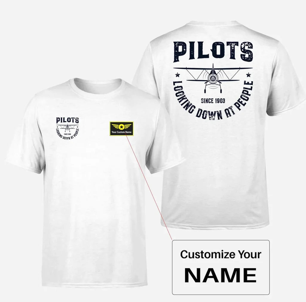 Customisable Pilots Looking Down at People T-Shirt - view 3
