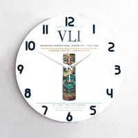 Thumbnail for Bauerfield International Airport (VLI) design on white no frame wall clock