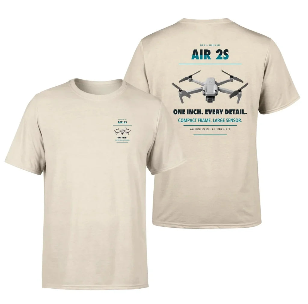DJI Air 2S design on beige t shirt