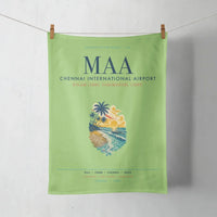 Thumbnail for Chennai International Airport (MAA) design on light green towel