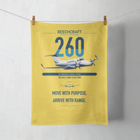 Thumbnail for Beechcraft King Air 260 design on yellow towel