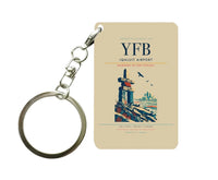 Thumbnail for Iqaluit Airport (YFB) design on beige key chain