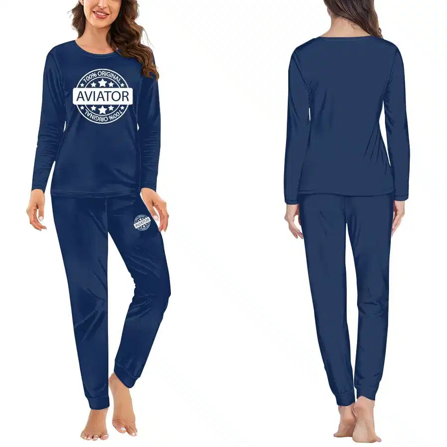 %100 Original Aviator women pajamas - Dark Blue