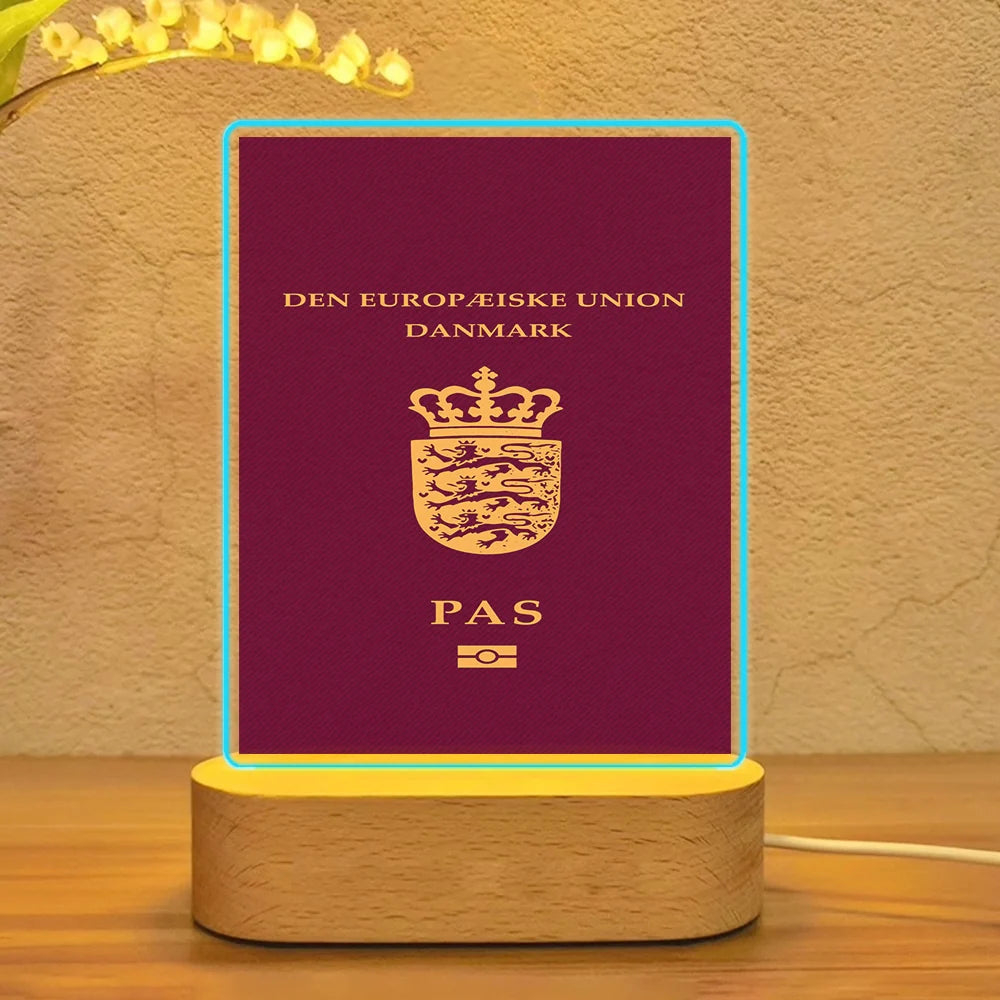 Denmark Passport Passport Lamp - view 3