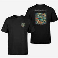 Thumbnail for VINTAGE G4066 - The River Gateway - Double-Side T-Shirt design on black double side t shirt