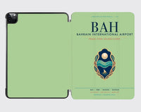 Thumbnail for Bahrain International Airport (BAH) design on light green ipad tablet case