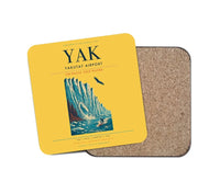 Thumbnail for Yakutat Airport (YAK) design on yellow 1 piece coaster