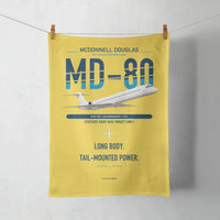 Thumbnail for McDonnell Douglas MD-80 design on yellow towel