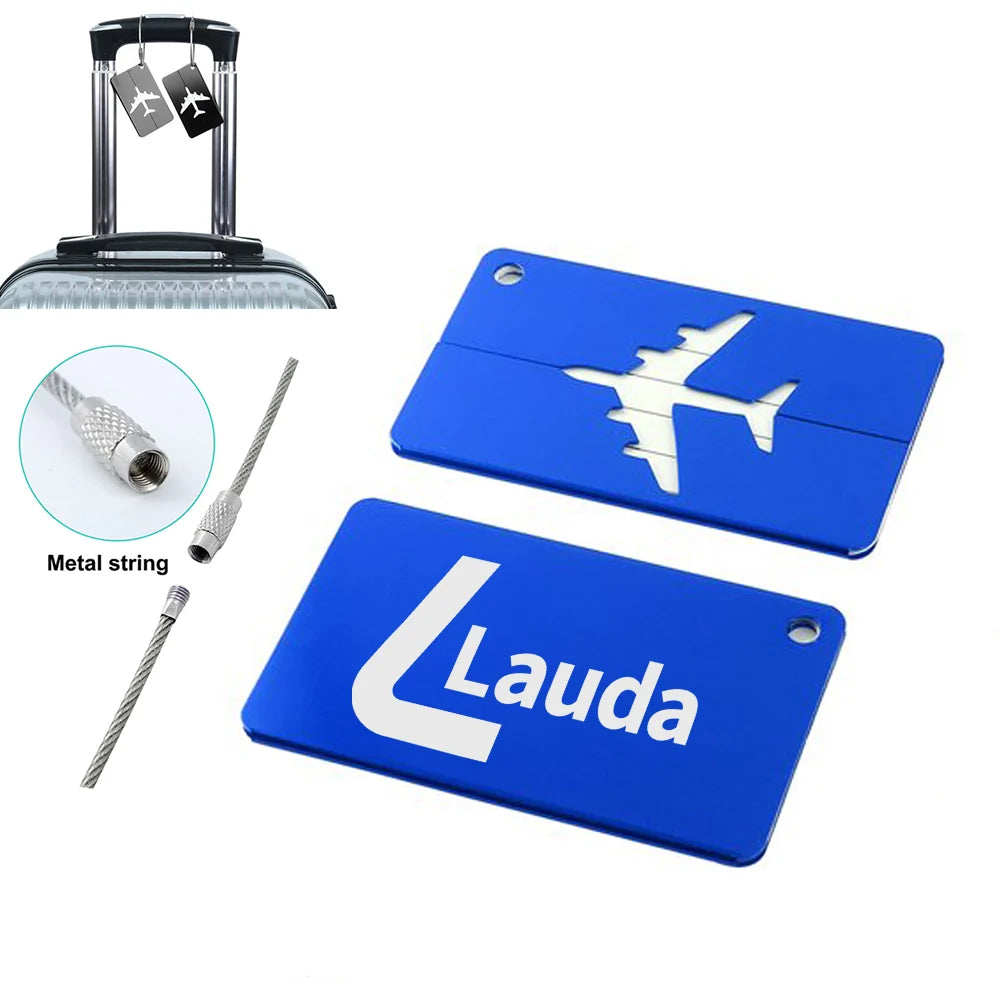 Lauda Aluminum Luggage tag in blue