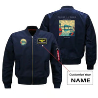 Thumbnail for VINTAGE G4333 - The Salt Flat Mirror - Bomber Jacket design on blue+name