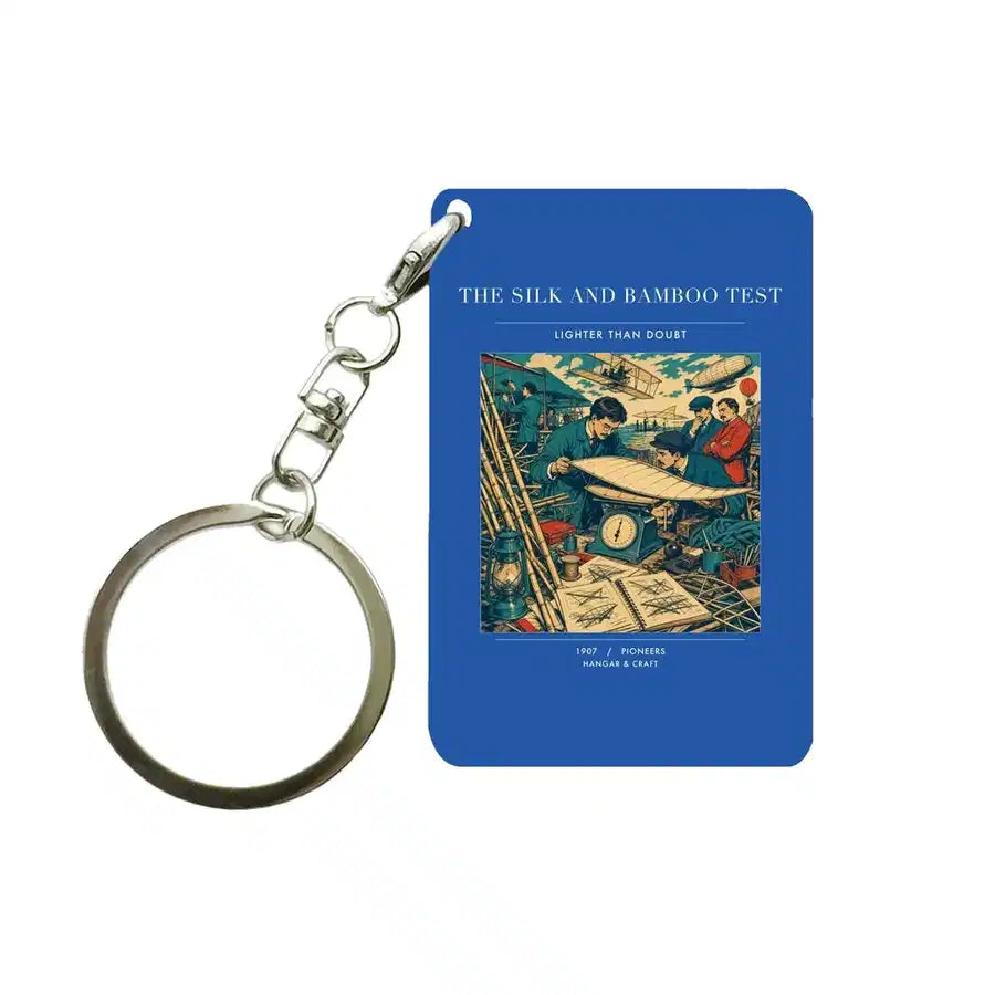 VINTAGE G4326 - The Silk And Bamboo Test - Designed Key Chain design on blue
