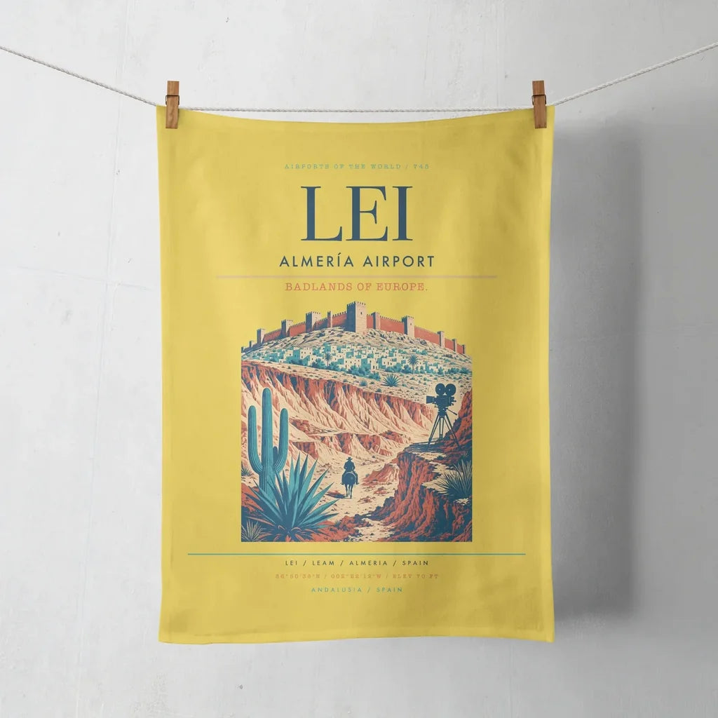 Almería Airport (LEI) design on yellow towel