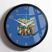 Thumbnail for VINTAGE G4130 - The Winter Games Lift - Designed Wall Clocks design on blue framed